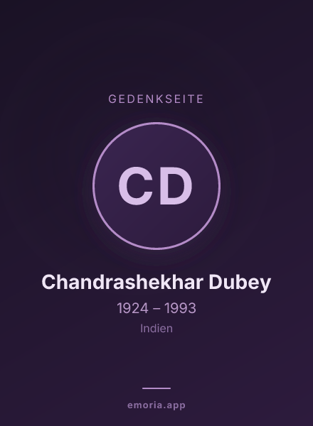 Gedenkportrait von Chandrashekhar Dubey