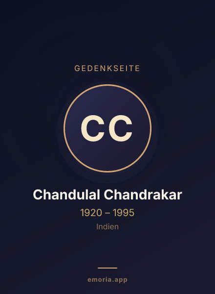Gedenkportrait von Chandulal Chandrakar