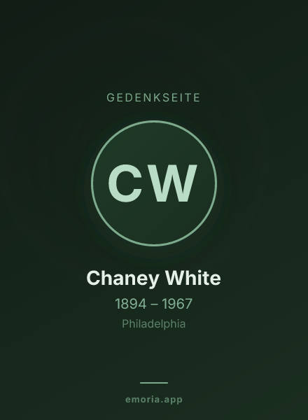 Gedenkportrait von Chaney White