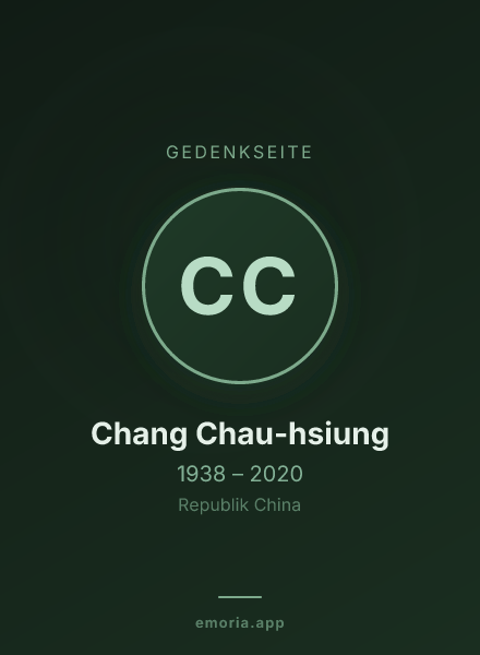 Gedenkportrait von Chang Chau-hsiung