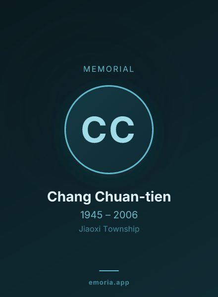 Memorial portrait of Chang Chuan-tien