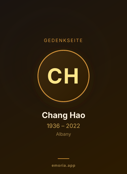 Gedenkportrait von Chang Hao