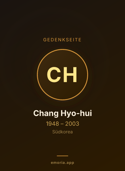 Gedenkportrait von Chang Hyo-hui