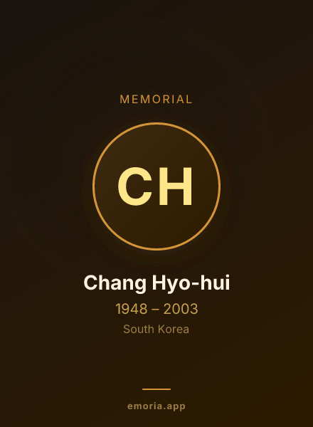 Memorial portrait of Chang Hyo-hui
