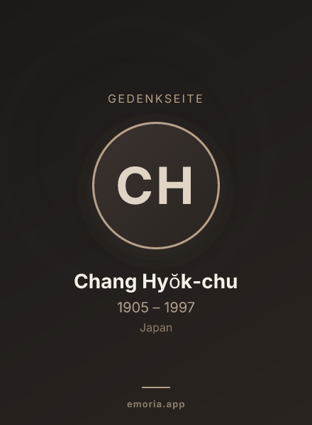 Gedenkportrait von Chang Hyŏk-chu