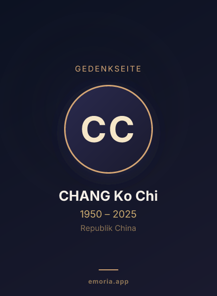 Gedenkportrait von CHANG Ko Chi