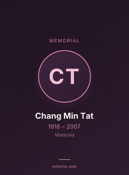 Memorial portrait of Chang Min Tat
