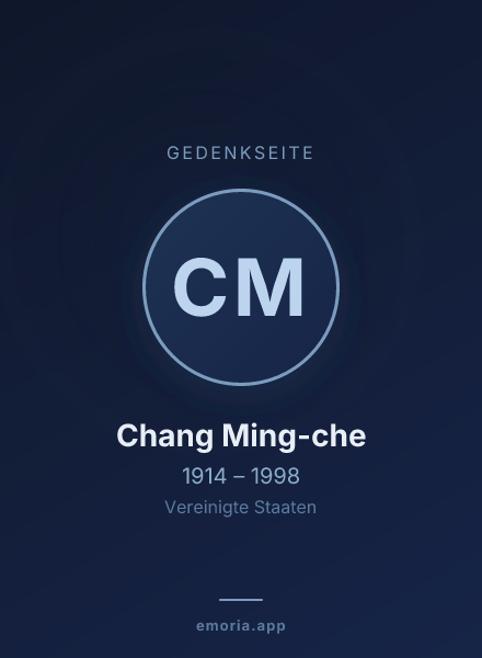 Gedenkportrait von Chang Ming-che