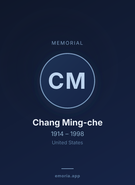 Memorial portrait of Chang Ming-che