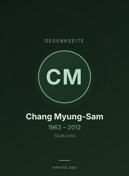 Gedenkportrait von Chang Myung-Sam