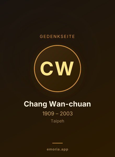Gedenkportrait von Chang Wan-chuan