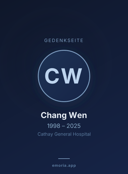 Gedenkportrait von Chang Wen