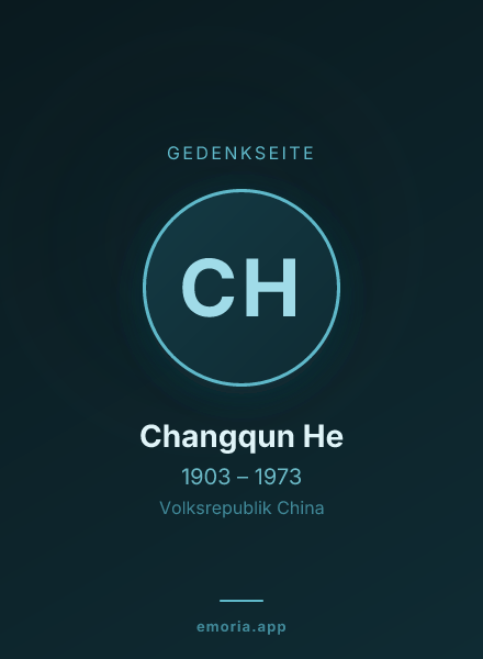 Gedenkportrait von Changqun He