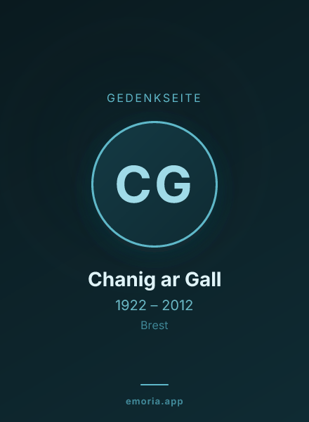 Gedenkportrait von Chanig ar Gall
