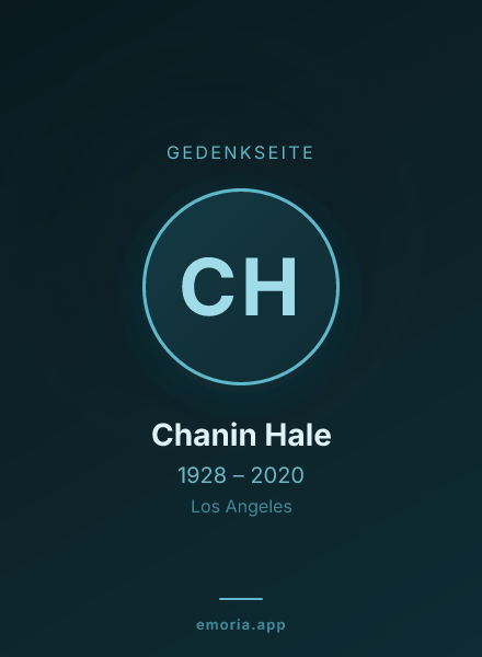 Gedenkportrait von Chanin Hale
