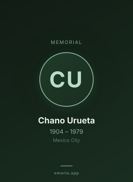 Memorial portrait of Chano Urueta