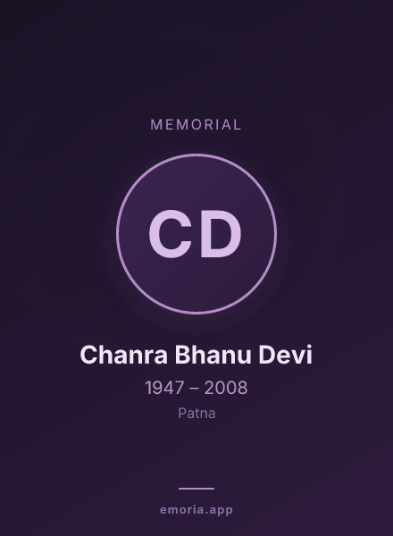 Memorial portrait of Chanra Bhanu Devi