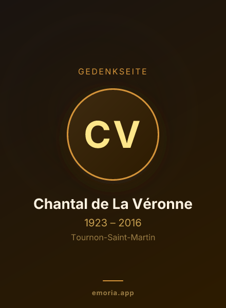 Gedenkportrait von Chantal de La Véronne