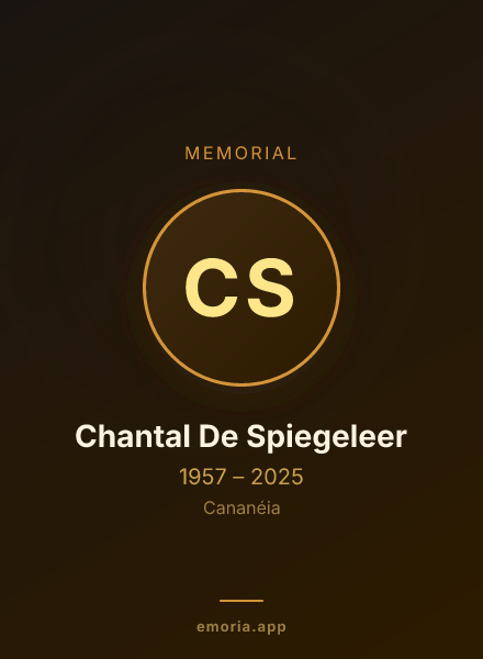 Memorial portrait of Chantal De Spiegeleer