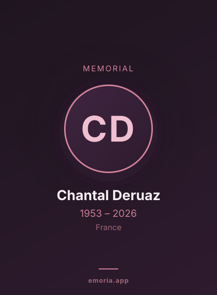 Memorial portrait of Chantal Deruaz