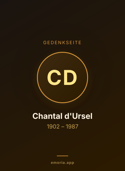 Gedenkportrait von Chantal d'Ursel