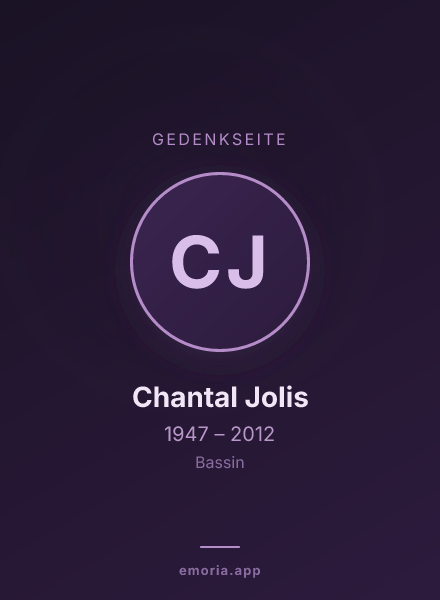 Gedenkportrait von Chantal Jolis