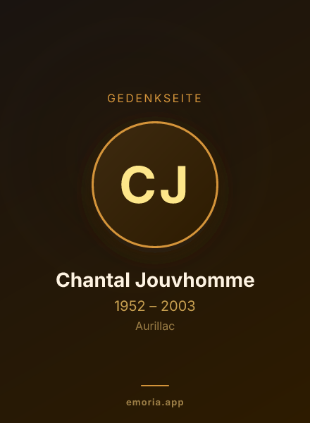 Gedenkportrait von Chantal Jouvhomme