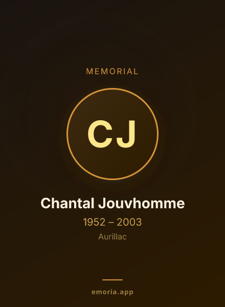 Memorial portrait of Chantal Jouvhomme