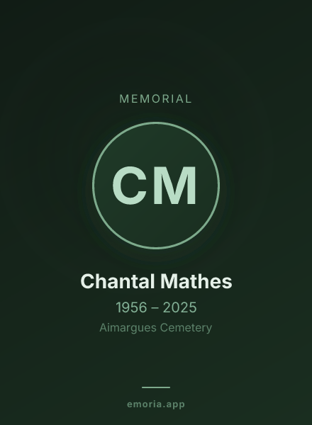 Memorial portrait of Chantal Mathes