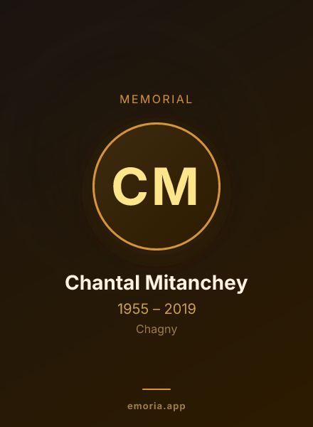 Memorial portrait of Chantal Mitanchey