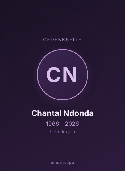 Gedenkportrait von Chantal Ndonda