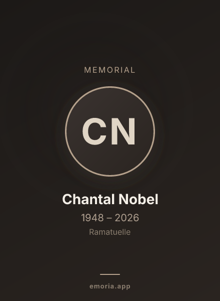 Memorial portrait of Chantal Nobel