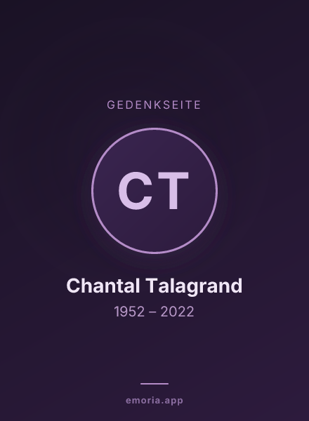 Gedenkportrait von Chantal Talagrand