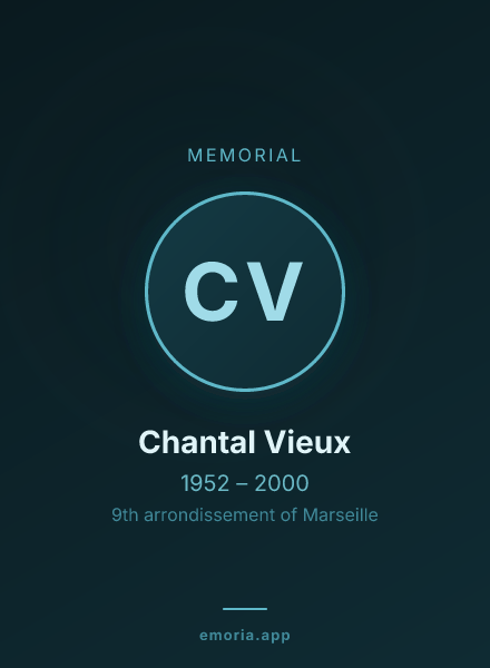 Memorial portrait of Chantal Vieux