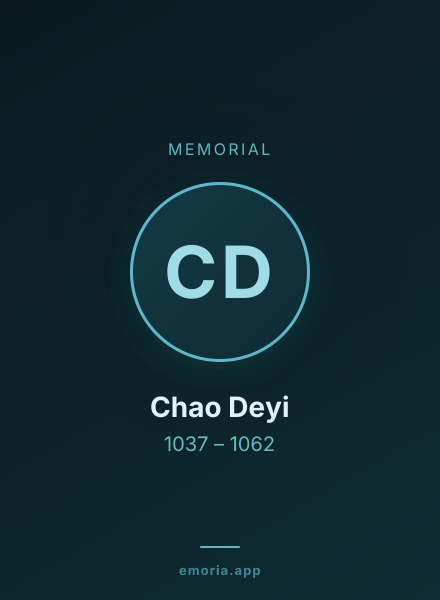 Memorial portrait of Chao Deyi