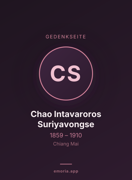 Gedenkportrait von Chao Intavaroros Suriyavongse