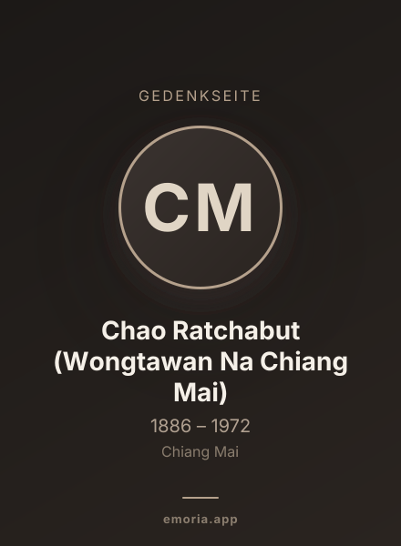 Gedenkportrait von Chao Ratchabut (Wongtawan Na Chiang Mai)