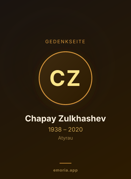 Gedenkportrait von Chapay Zulkhashev
