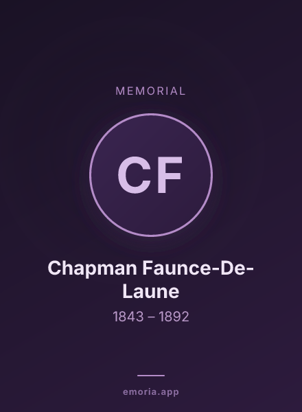 Memorial portrait of Chapman Faunce-De-Laune
