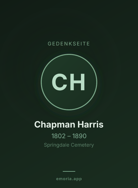 Gedenkportrait von Chapman Harris