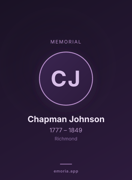 Memorial portrait of Chapman Johnson