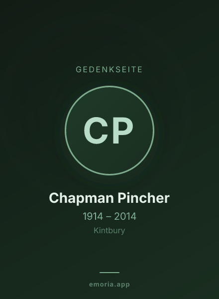 Gedenkportrait von Chapman Pincher