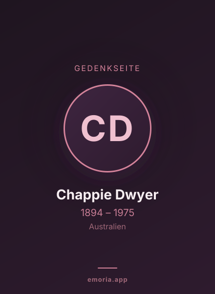 Gedenkportrait von Chappie Dwyer