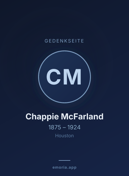 Gedenkportrait von Chappie McFarland