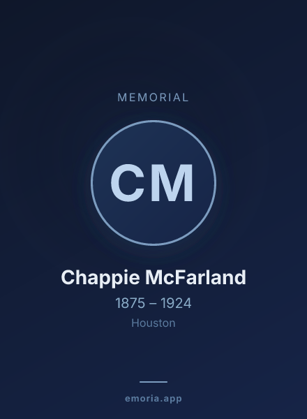 Memorial portrait of Chappie McFarland