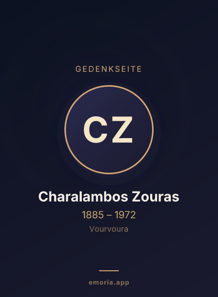 Gedenkportrait von Charalambos Zouras