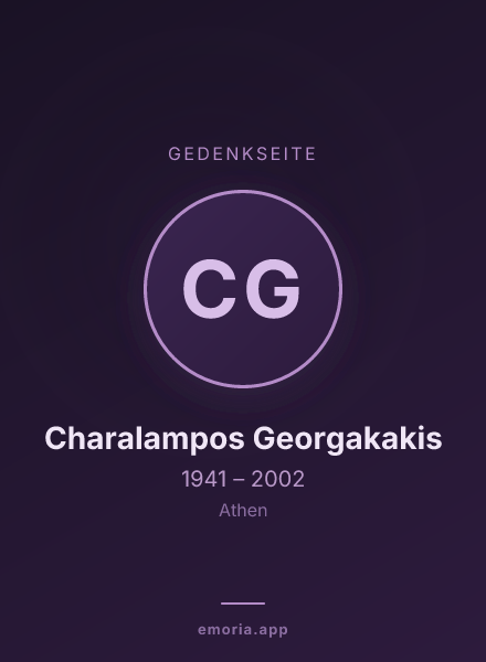 Gedenkportrait von Charalampos Georgakakis