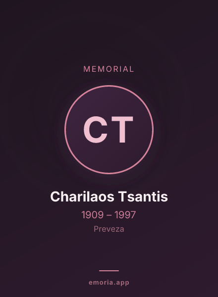 Memorial portrait of Charilaos Tsantis