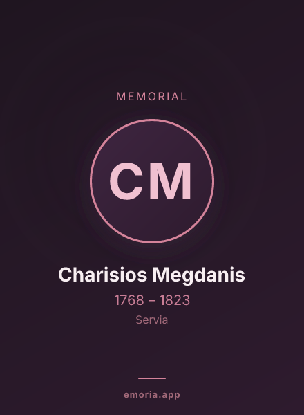 Memorial portrait of Charisios Megdanis