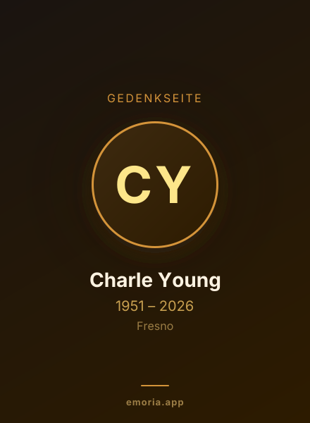 Gedenkportrait von Charle Young